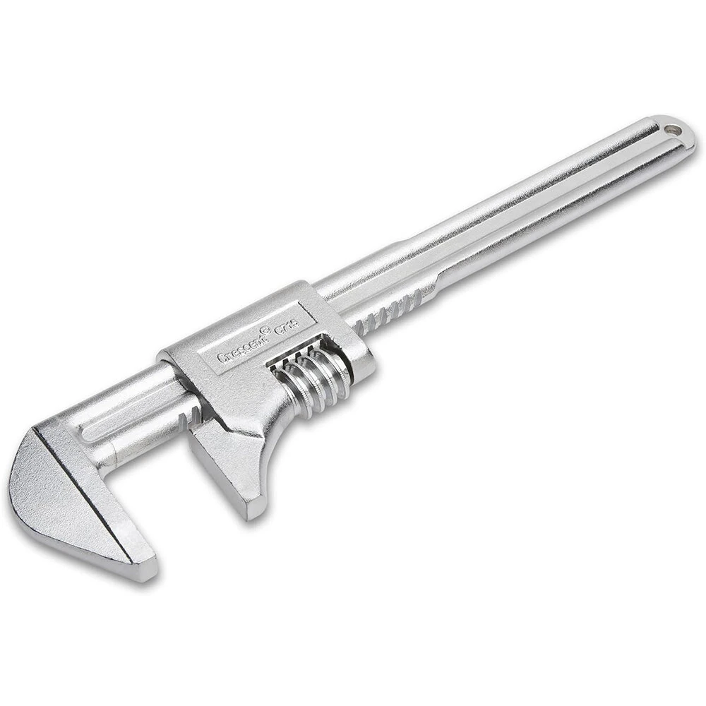 Adjustable Automotive Wrench - 9 11 15 Inch Wide Jaw - Alloy Steel Chrome Plated