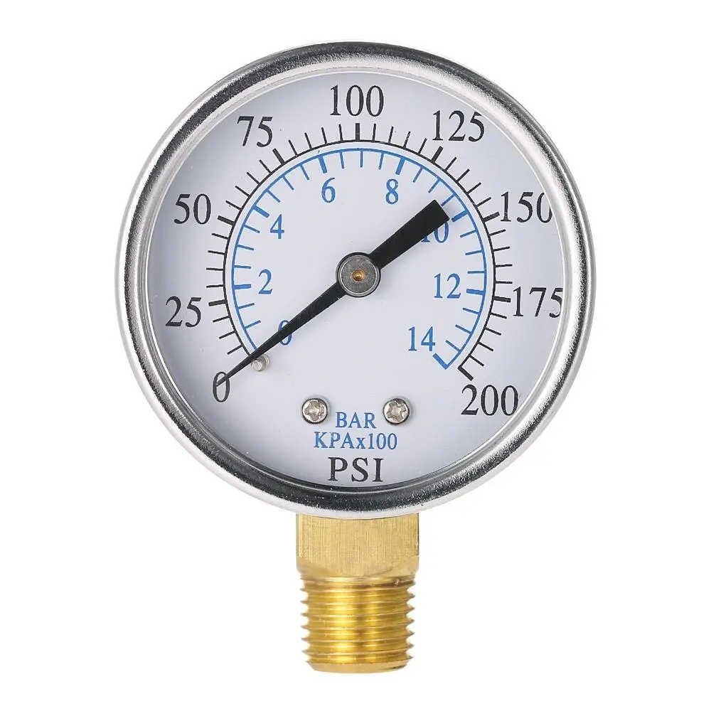 TS-50-14 Mini Pressure Gauge 0-200psi | 1/4 NPT | Air Compressor & Hydraulic