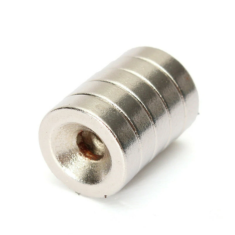 Effetool N50 10x3mm Ring Magnets - 100pcs Strong Neodymium Magnets 3mm Hole