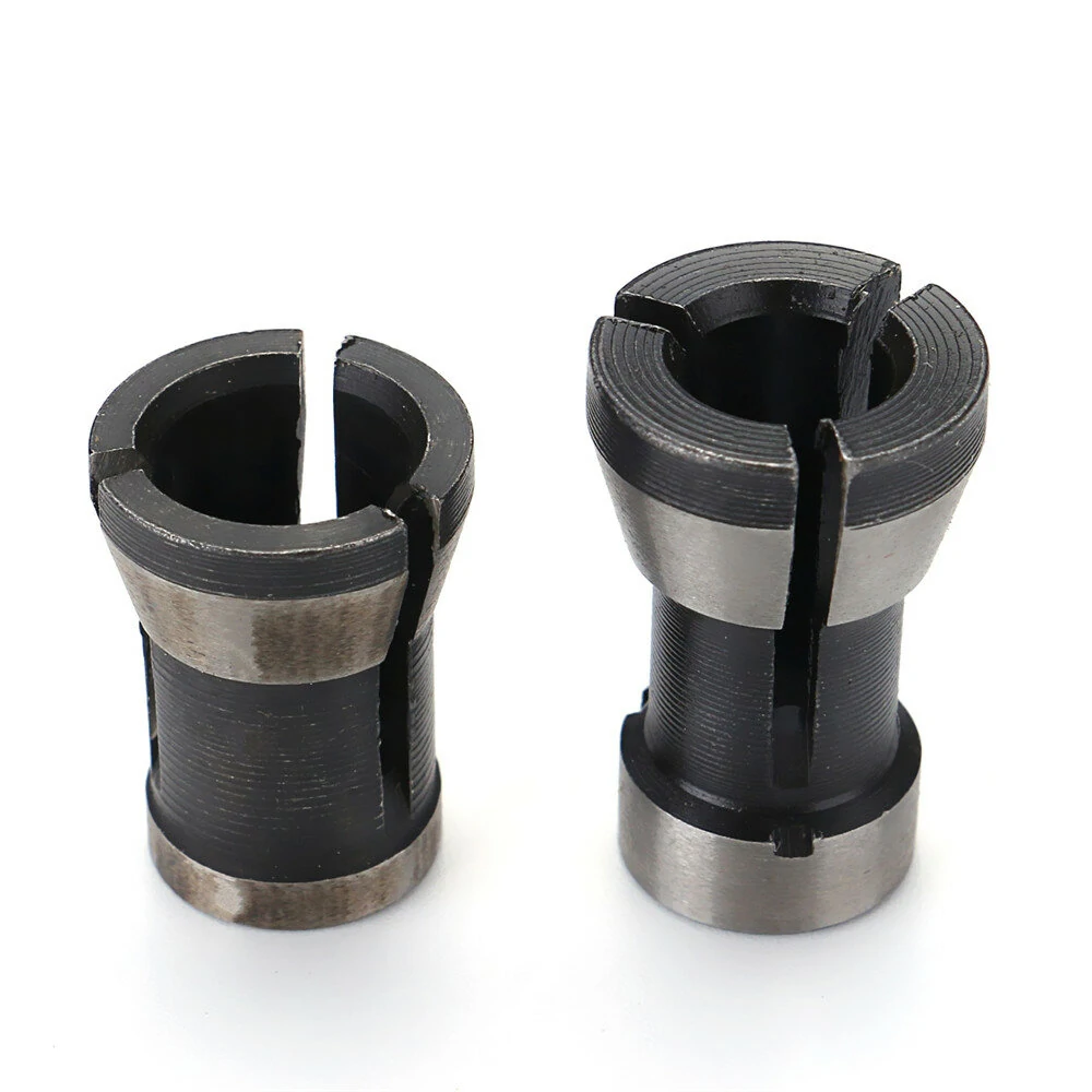 2Pcs 6.35mm & 8mm Collet Chucks - Electric Router Engraving Trimming Machine