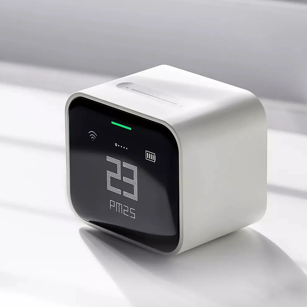 5-in-1 WiFi Air Quality Monitor - PM2.5 PM10 CO2 Temp Humidity Detector with Bluetooth & USB