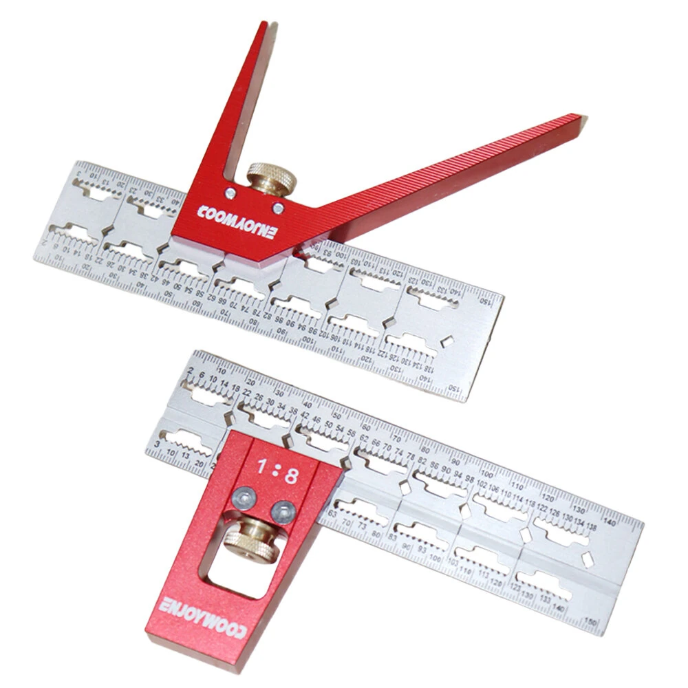 ENJOYWOOD Dovetail Marker Gauge - 45/90 Degree Angle Ruler & Scriber | Stainless Steel Woodworking Tool
