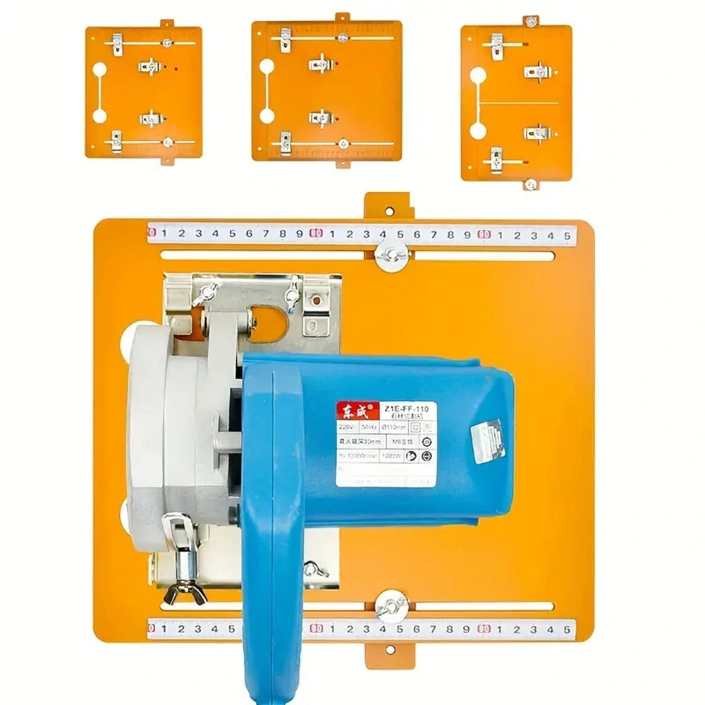 Adjustable Electric Saw Guide Rail Base Plate | For 4 Inch Circular Saws | Punch-Free Installation