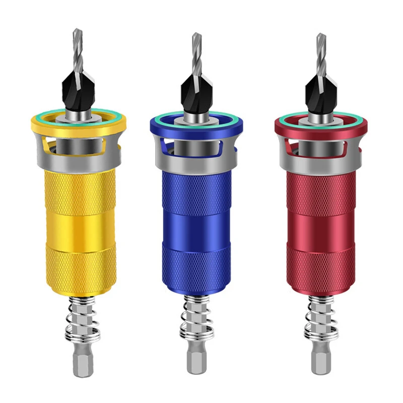 Multifunctional Countersink Drill Bits - Adjustable Depth with Limit Ring - 4 Sizes