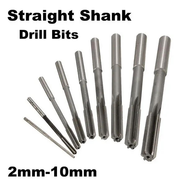 HSS Straight Shank Machine Reamer H7 - 2mm to 10mm Drill Bit Set | Hole Saw Cutter