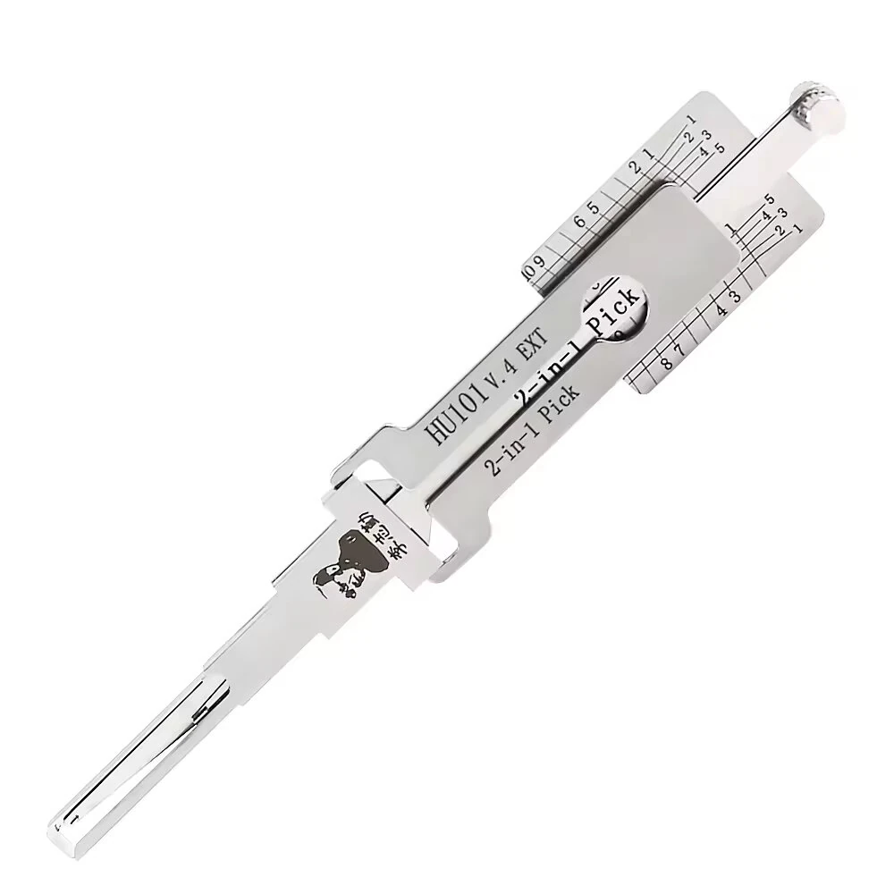 HU101 Lock Pick Tool Set - 2 in 1 Stainless Steel for Jaguar & Global Cars