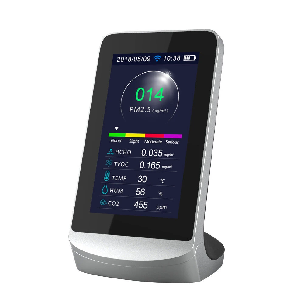 DM72B WiFi Air Quality Monitor - CO2 PM2.5 HCHO TVOC Tester | Tuya Compatible