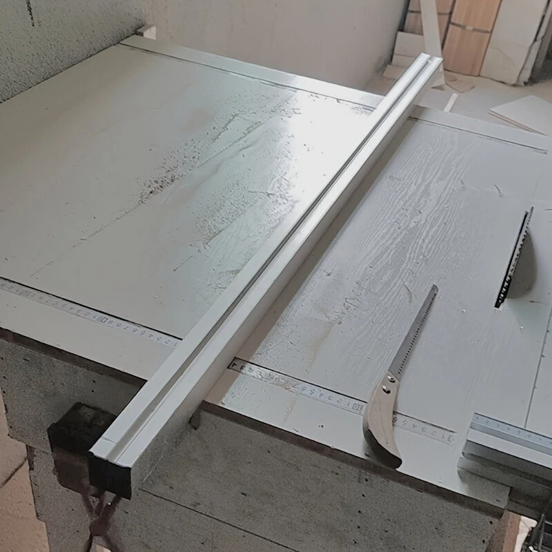 Aluminum Alloy Table Saw Fence & Board Clamp | Circular Saw Guide Ruler for Woodworking