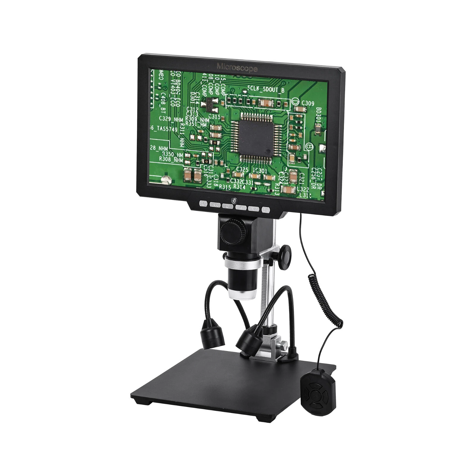 Digital Microscope 1200X Magnification | 10.1 inch HD LCD Screen | 12MP 8 LED Lights
