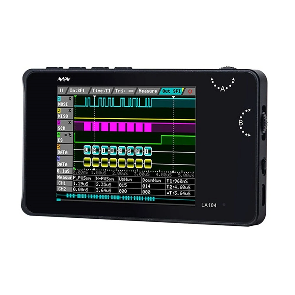 LA104 Digital Logic Analyzer | 4-Channel 100MHz Oscilloscope | 2.8 Screen