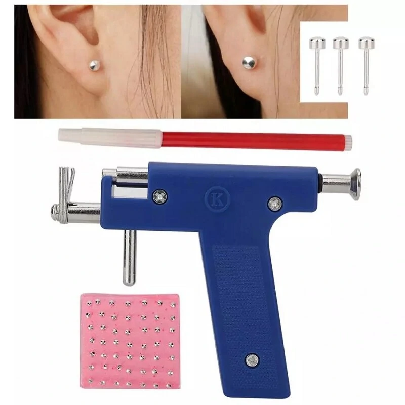 Professional Body Piercing Kit with 98 PCS Ear Studs - Ear Nose Navel Piercing Tool