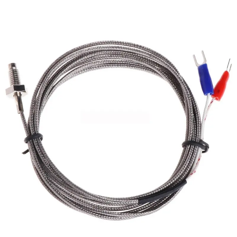 K Type Thermocouple Probe - M6 Thread Sensor - 2M Cable 0-600°C