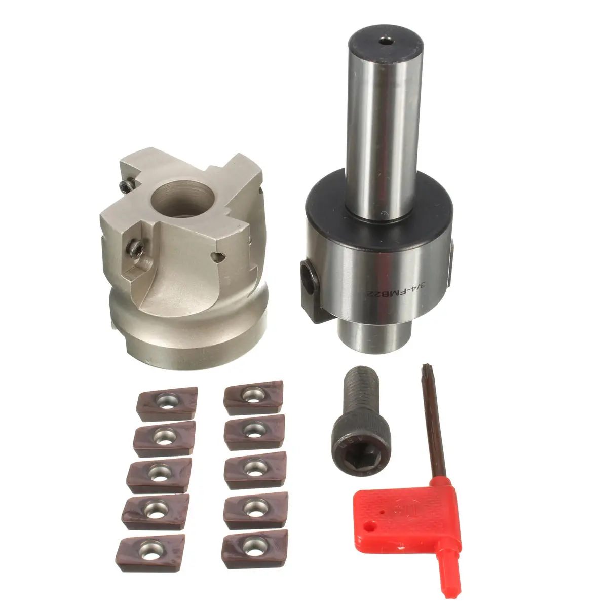 C3/4-FMB22 Face End Mill Cutter with 10 APMT1604 Inserts | 400R-50-22 Shank