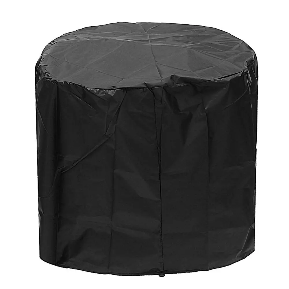 Round Fire Pit Cover 71x53cm - Waterproof UV Protector for Patio Grill & BBQ