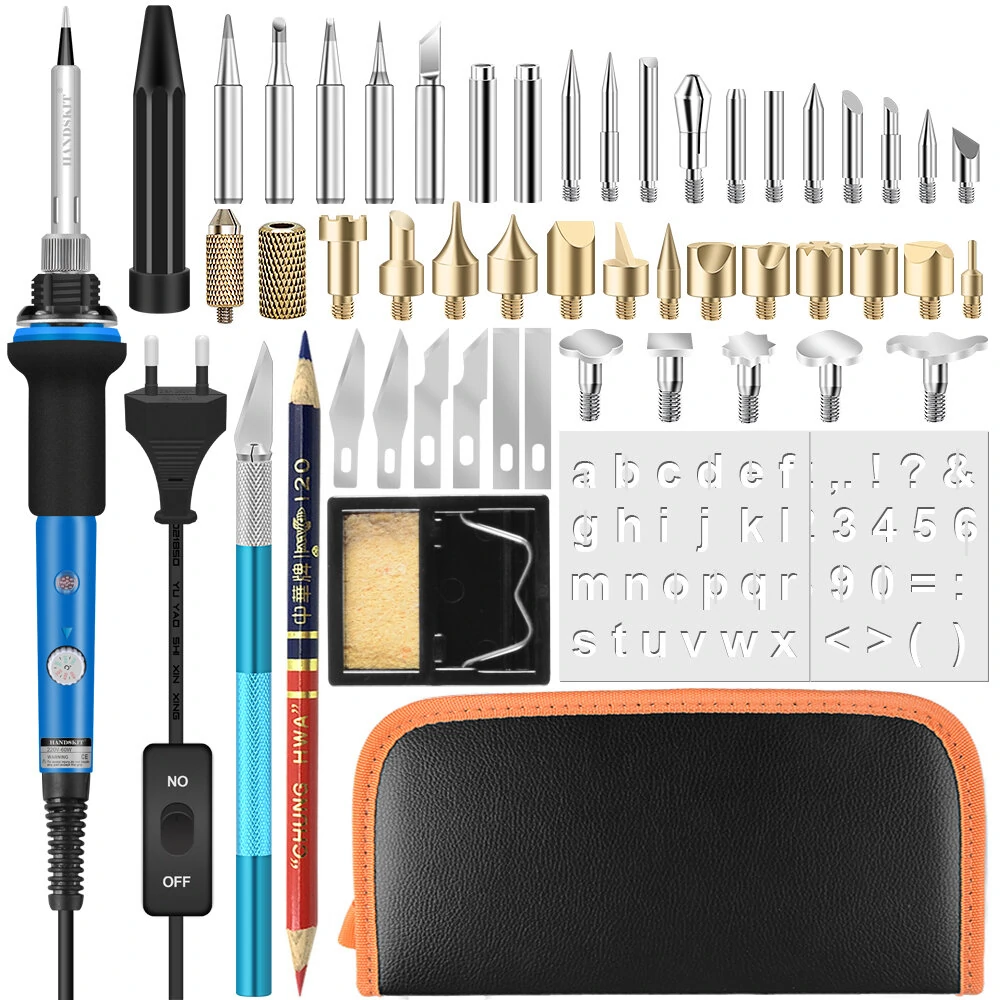 Handskit 60W Adjustable Temperature Soldering Iron | Wood Burning & Pyrography Pen Kit