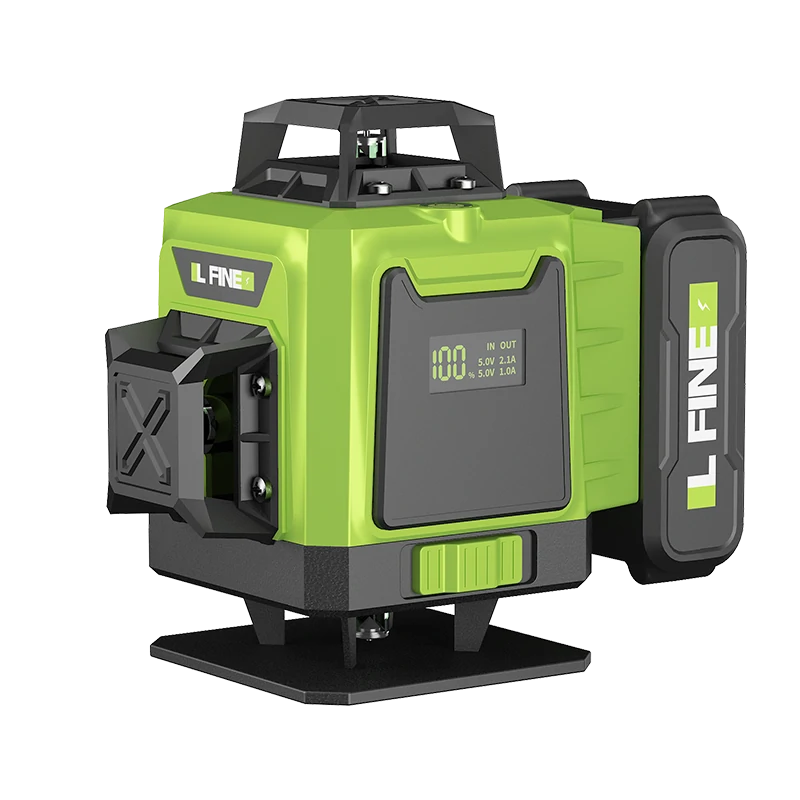 LFINE 4D 16 Line Green Laser Level | Self-Leveling ±1mm/7m | 30M Range & Tripod