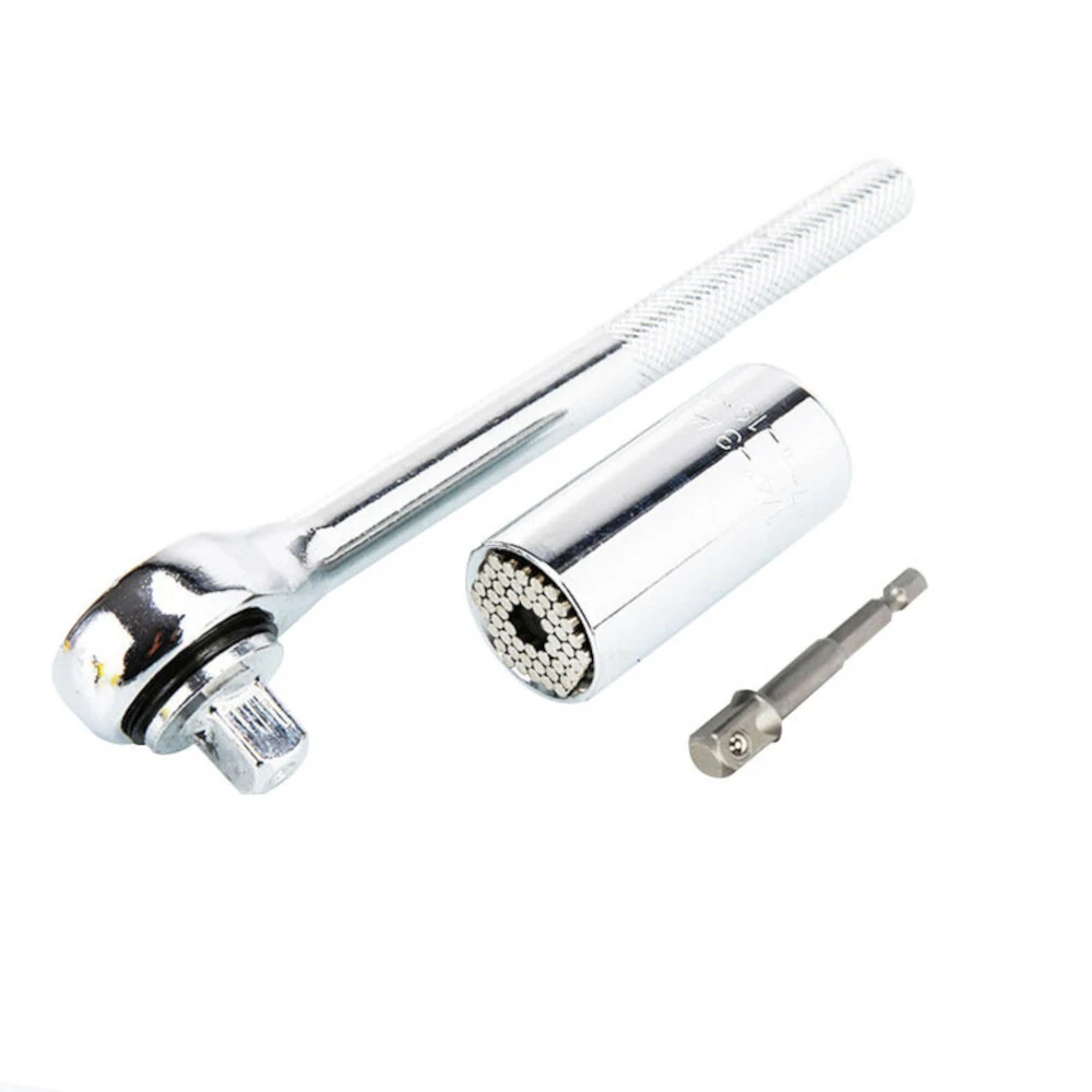 Multi-function Magic Hand Tool Set | Socket Sleeve Ratchet Wrench & Drill Adapter