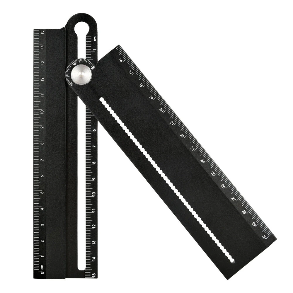 Multifunctional Aluminum Alloy Ruler - High Precision 0.1cm Measuring Tool | Angle Ruler & Compass