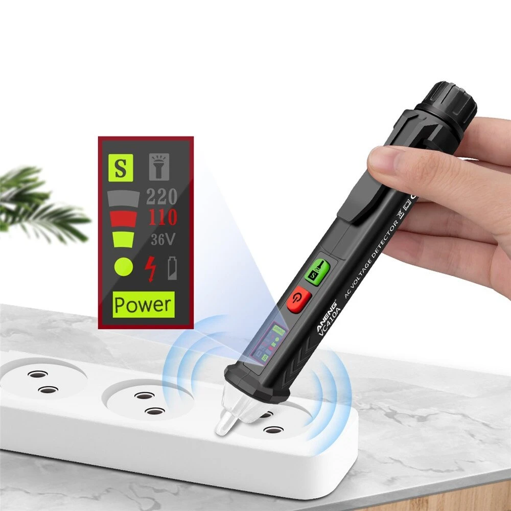 ANENG VD410A Voltage Test Pen | Non-Contact AC 12-1000V Detection with Digital Display
