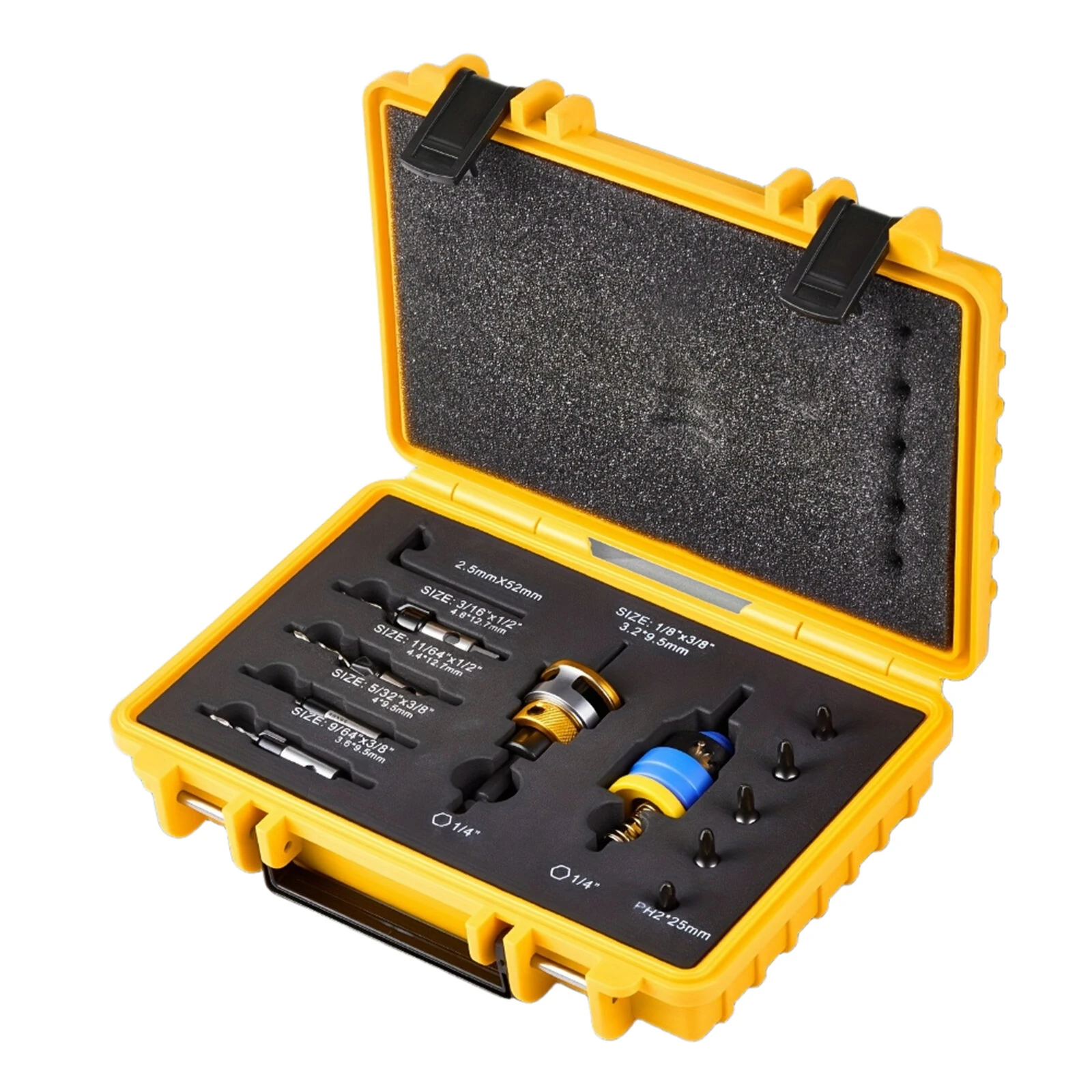 Adjustable Depth Countersink Drill Bit Set - 5 Tungsten Carbide Bits | Hex Shank