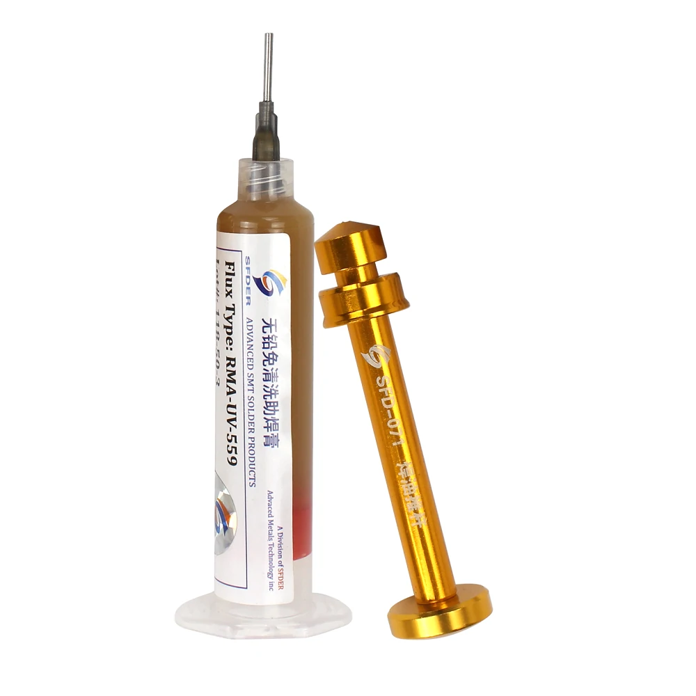 Universal Booster SFD Push Rod - Aluminum Alloy Needle Barrel Solder Flux Paste