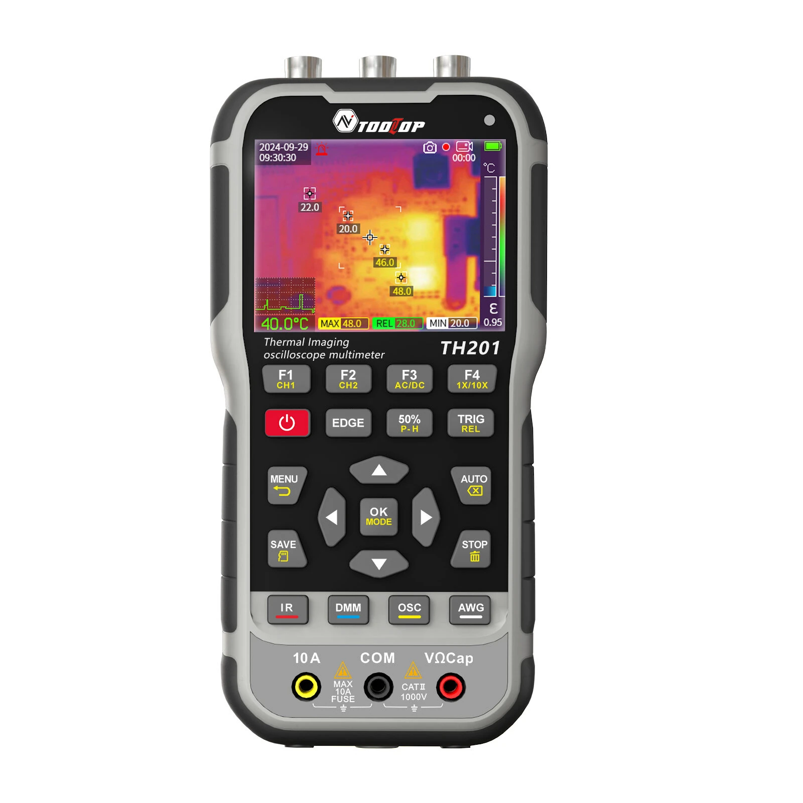 AV TOOLTOP TH201 4-in-1 Digital Oscilloscope | 70MHz 2CH | Thermal Camera & Multimeter