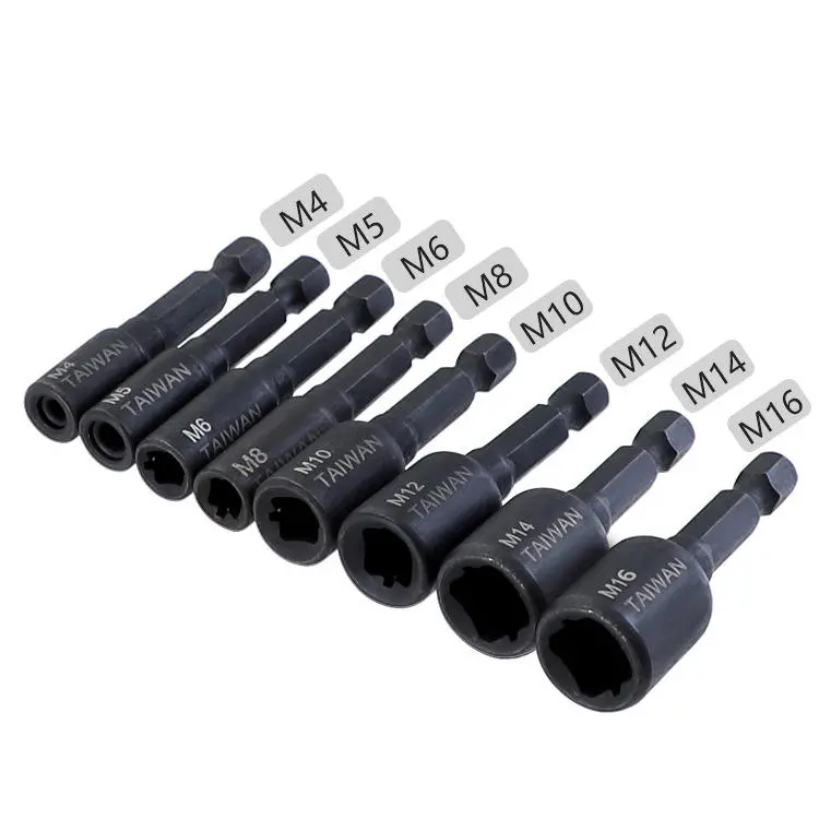 Drillpro M4-M16 Screw Tap Adapter | 1/4 Inch Hex Shank | Machine Thread Tap Driver