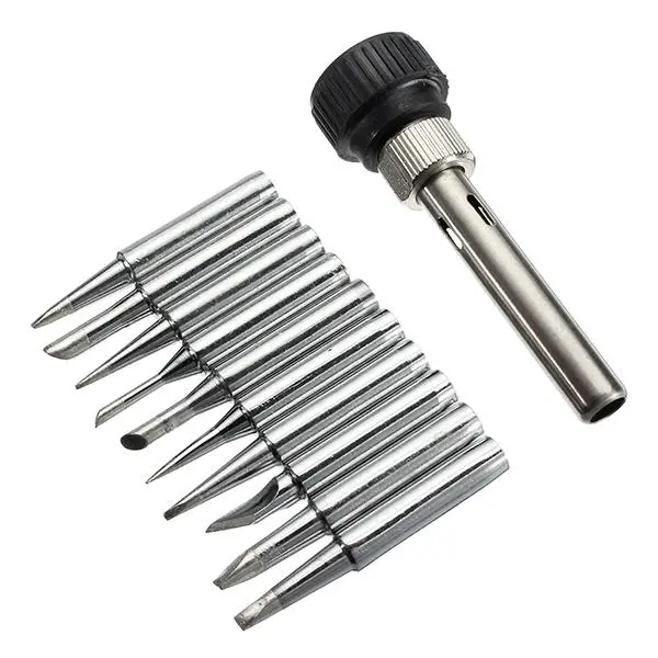 AOYUE YIHUA 936 Soldering Iron Tips - 10pcs 900M-T + 1 Casing | Lead-Free