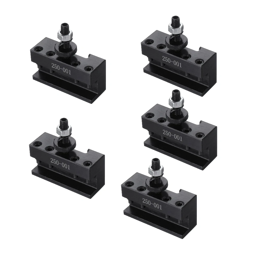 5pcs Cuniform GIB Type Quick Change Tool Post Holder | 250-001 for Lathe Tools