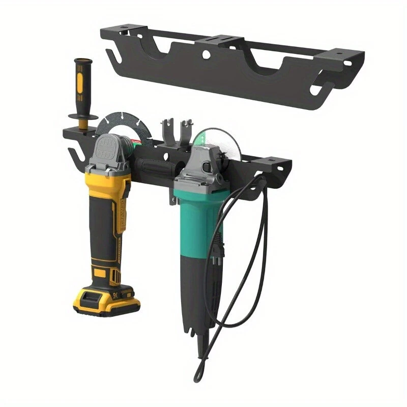 Dual Bay Angle Grinder Rack - Wall Mount Storage Stand for 2 Grinders | Metal