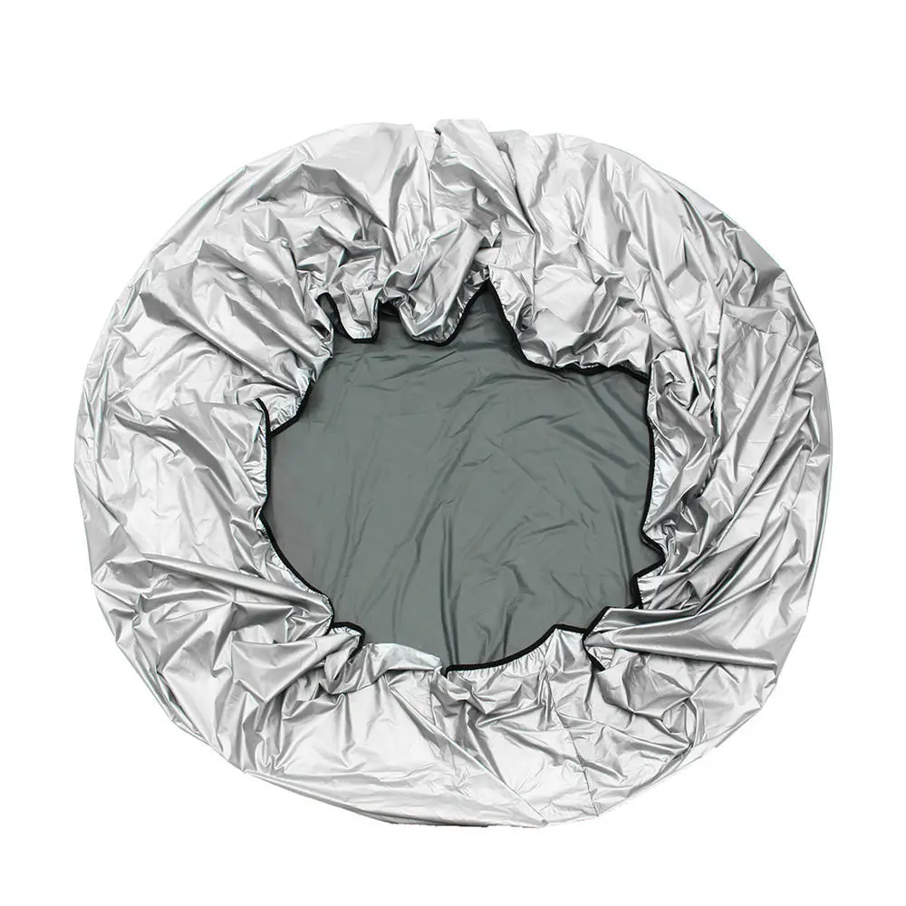 Square Hot Tub Spa Cover - Waterproof Oxford Fabric - Silver Weather Guard