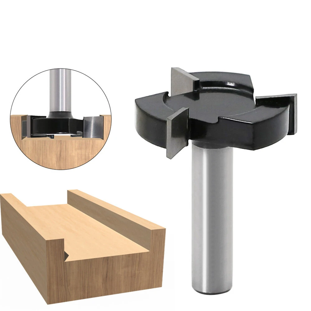 LAVIE 1/2 Inch Shank Spoilboard Surfacing Router Bit | 3 Flutes 49mm Cutting Diameter | Carbide Slab Flattening Planer Tool