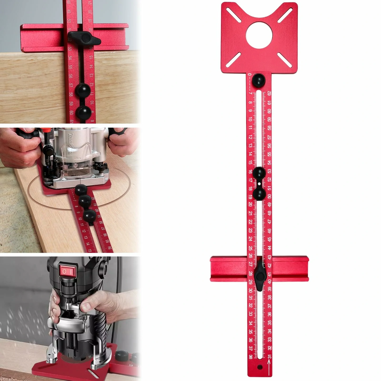 3in1 Router Table Milling Circle Bracket with Base | Multifunctional Circular Drilling Machine for Woodworking