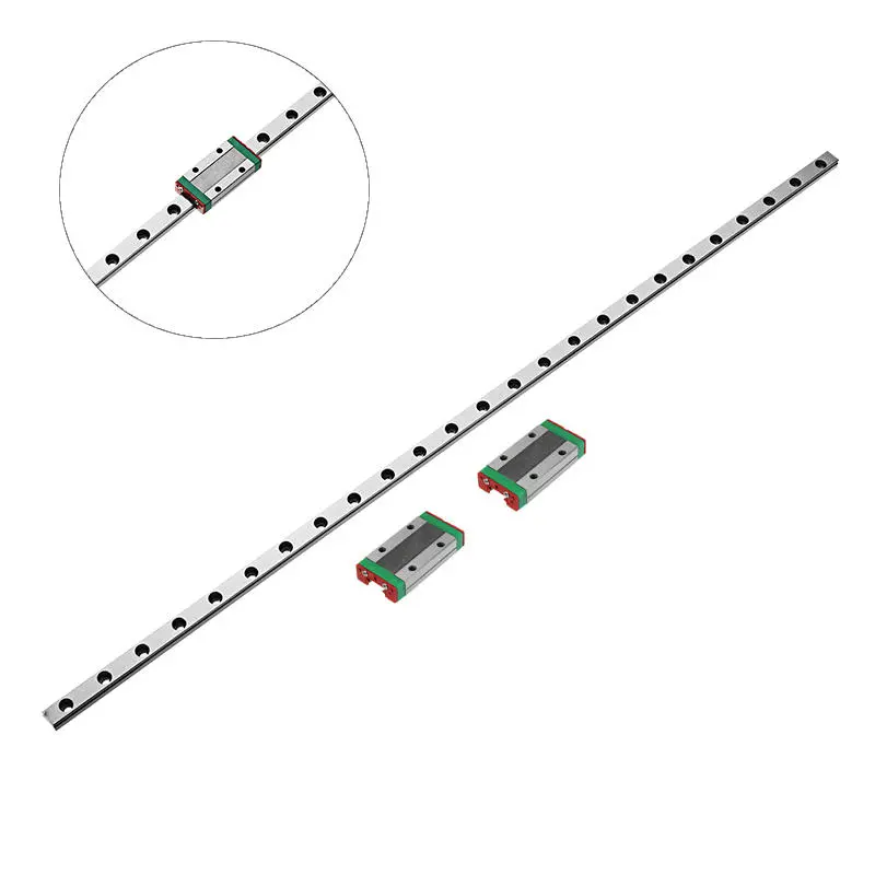 Machifit 500mm MGN9 Guide - 2pcs MGN9H Rail Block - CNC Linear Rail System