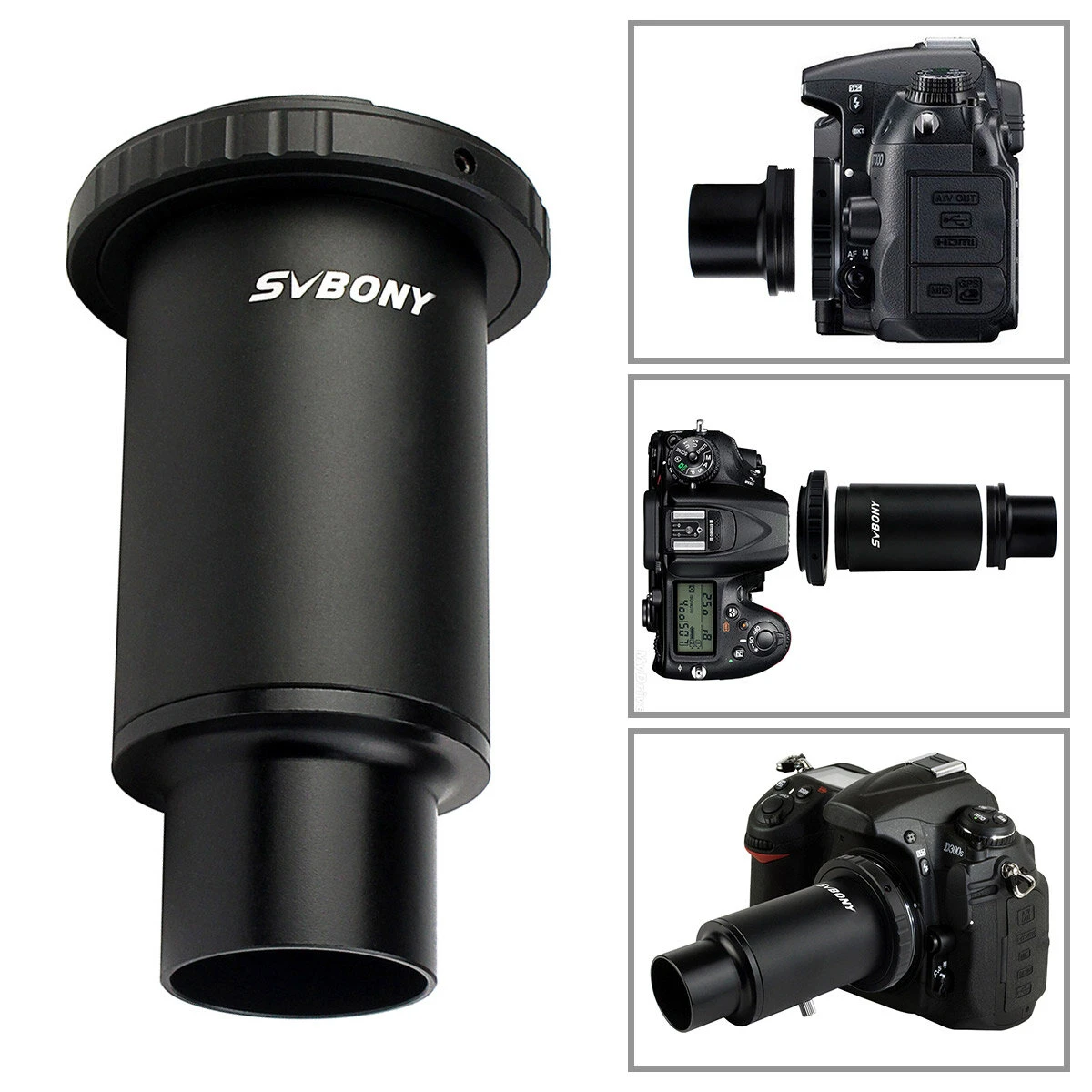 SVBONY 1.25 CA1 Extension Tube & T-Mount Adapter for Nikon DSLR - Telescope Photography