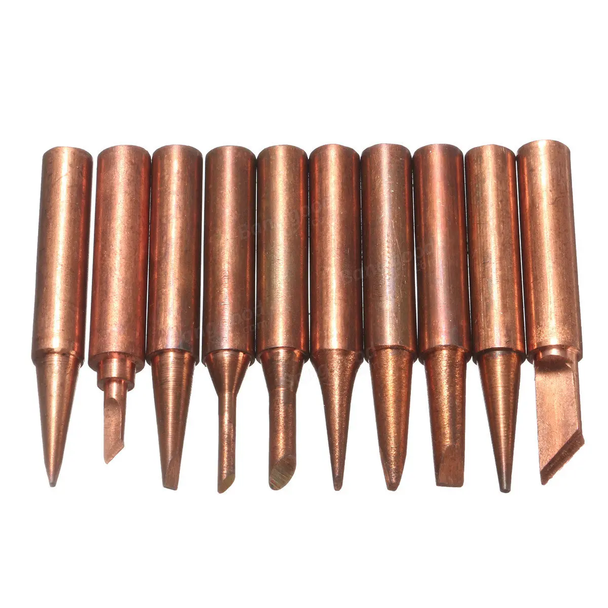 900M Series Soldering Tips - 10Pcs Pure Copper Electric Iron Heads for Soldering