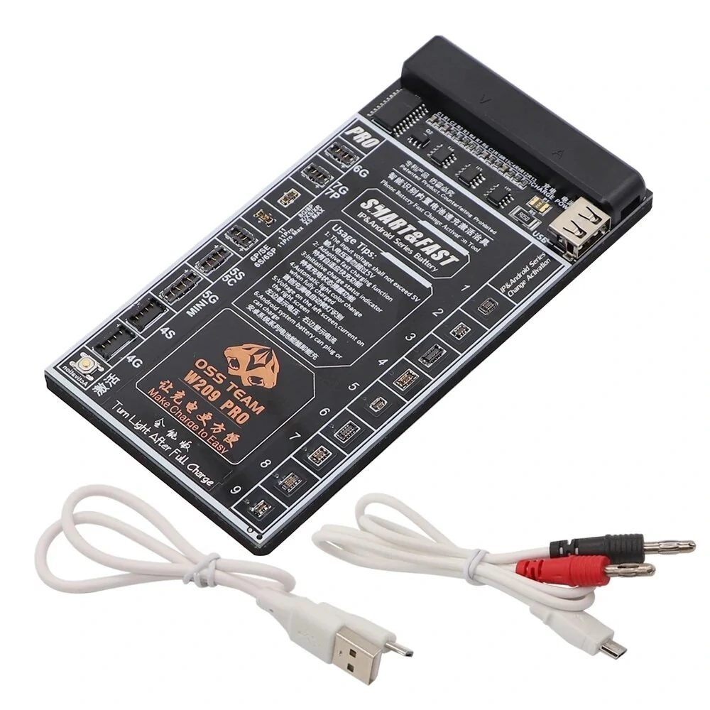 W209 Pro Battery Activation Fast Charging Tool | for iPhone 11 Pro Max X XS XR 7 8 & Samsung Huawei Android Phones