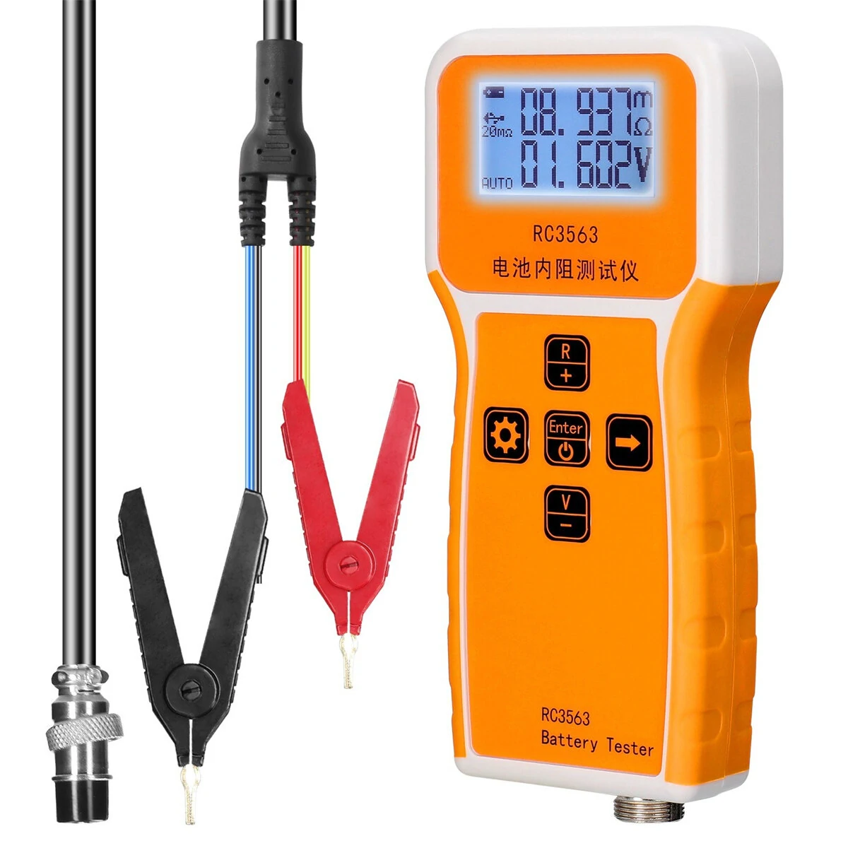 RC3563 Battery Tester - 200Ω 100V Internal Resistance Voltage Meter | 3-Digit Display | Portable 4-Wire AC for Lithium & Lead-Acid