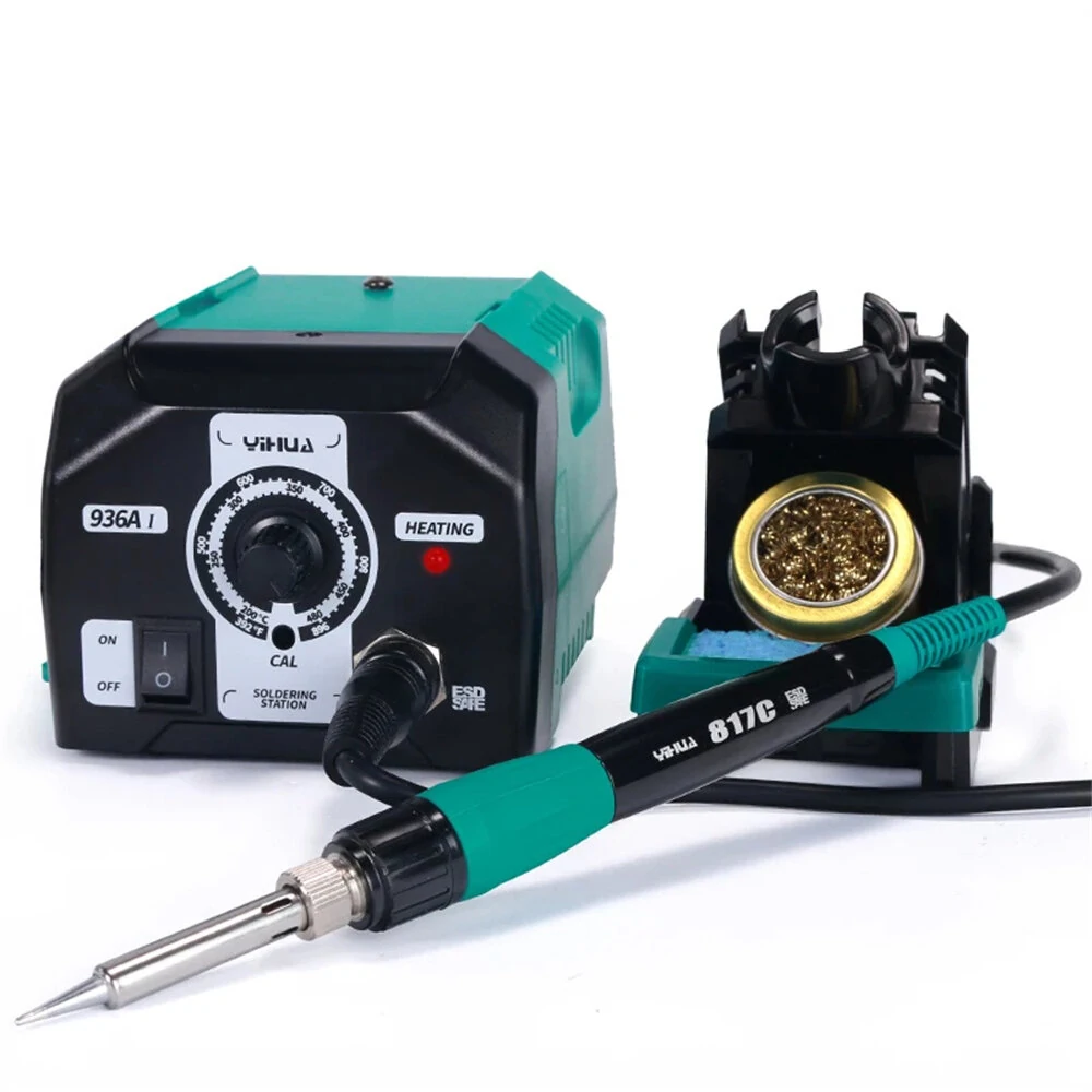 YIHUA 936A Digital Solder Station - 40W 200-480°C Anti-Static Iron for Repair
