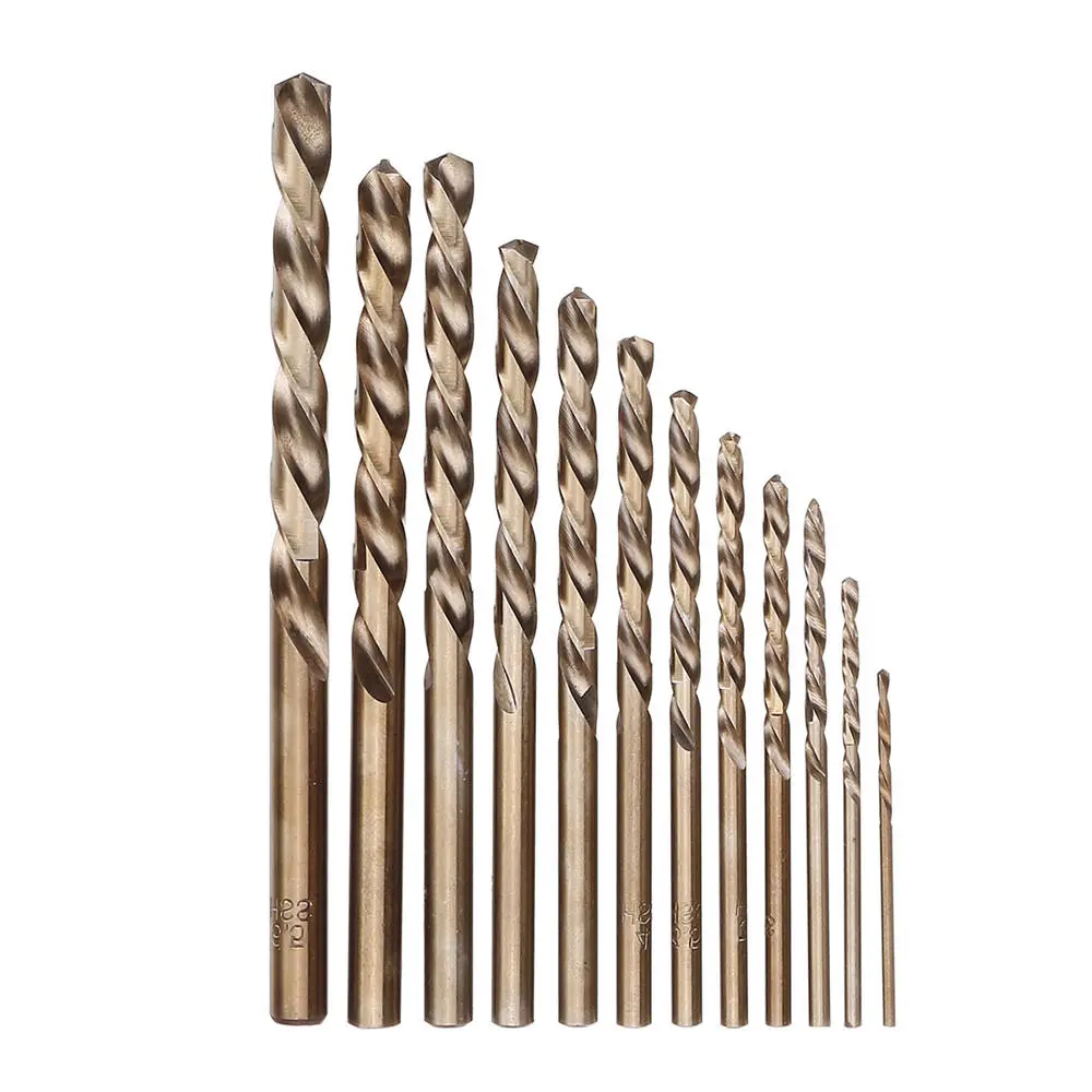 Drillpro 13pcs HSS-Co M35 Cobalt Drill Bit Set | 1.5-6.5mm for Metal & Wood