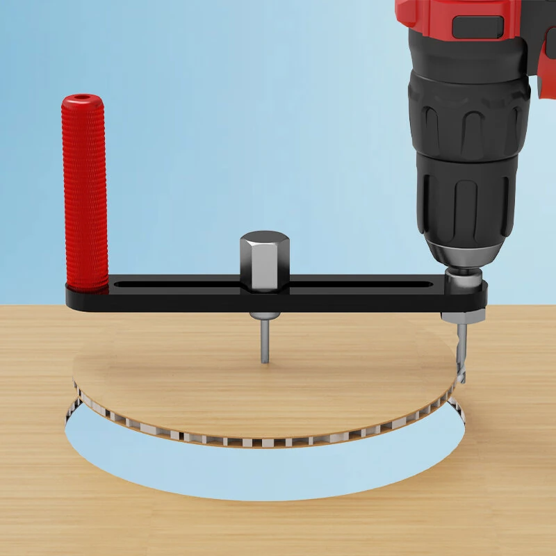 BOHAN Adjustable Circle Cutter 50-210mm | Aluminum Alloy & Cobalt Steel | For Wood, Metal, Drywall