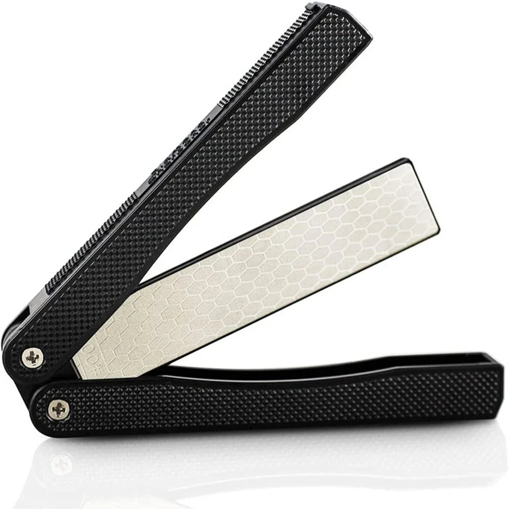 Diamond Knife Sharpener Stone - Double Sided Pocket Sharpener | Fast Professional Kitchen Tool