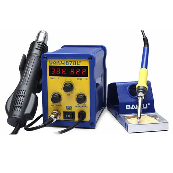 BAKU BK-878L2 700W 220V EU Plug 2-in-1 Soldering Iron Hot Air Gun