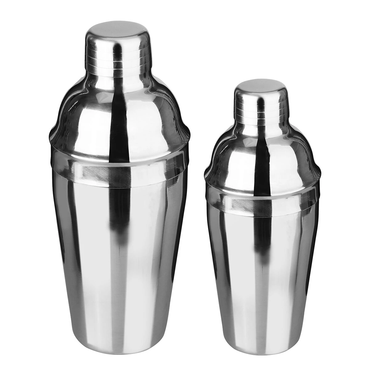 Stainless Steel Boston Cocktail Shaker - 550ml & 750ml Bartender Set