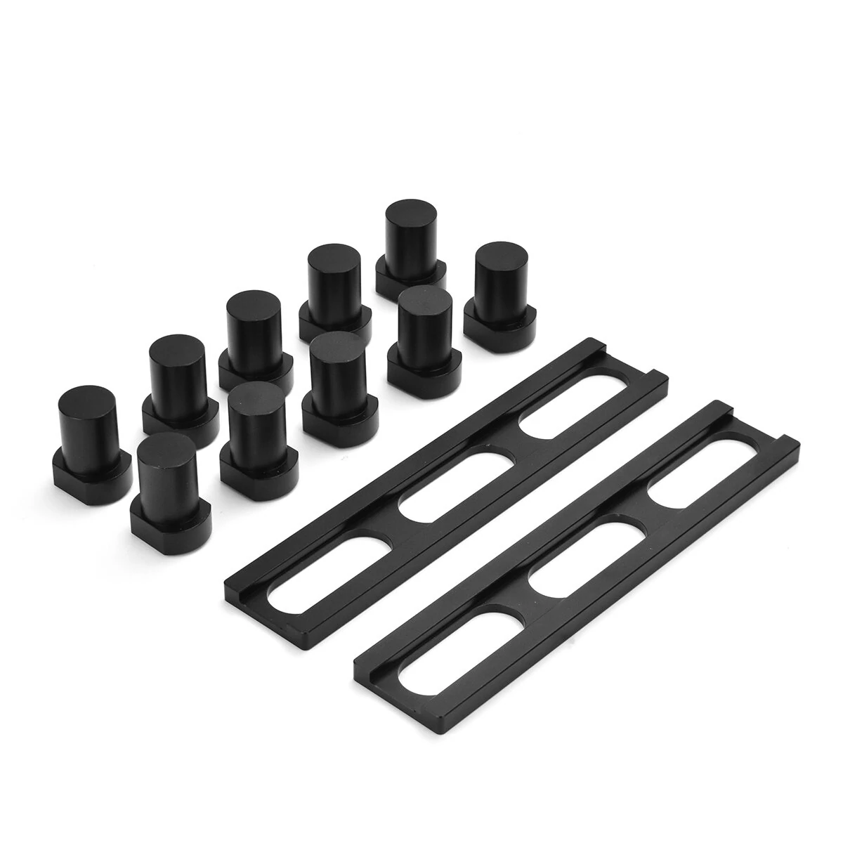 Fonson Woodworking Planing Stop with 10 Bench Dogs - Router Table Accessory