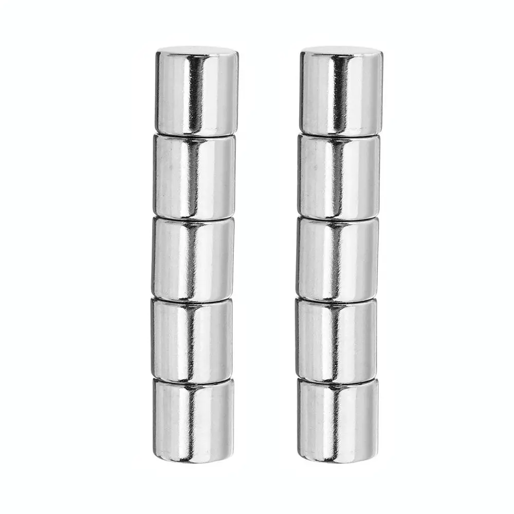 Effetool 10pcs 12mmx12mm Round Neodymium Magnets - Rare Earth Cylinder Magnets