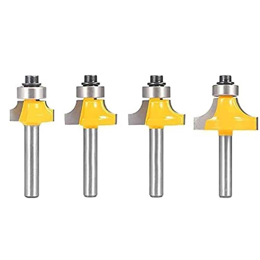MLCS Carbide Tipped Corner Rounding Router Bit Set - 6.35mm Shank | Bearing Guide