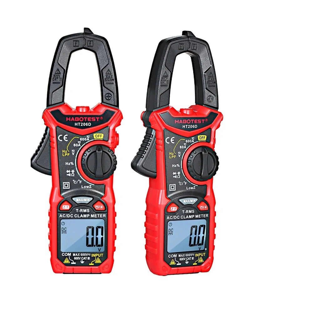 HT206A Digital Clamp Meter - AC/DC Voltage & Current Tester with NCV