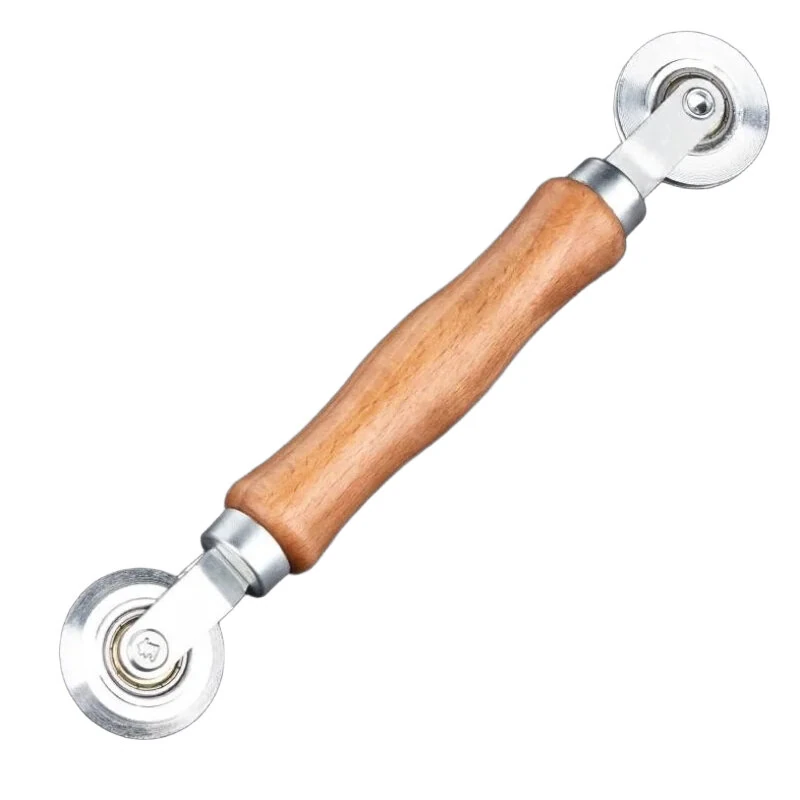 Wooden Handle Spline Roller Tool - 22cm Length 3.85cm Wheel for Screen Door & Window Installation