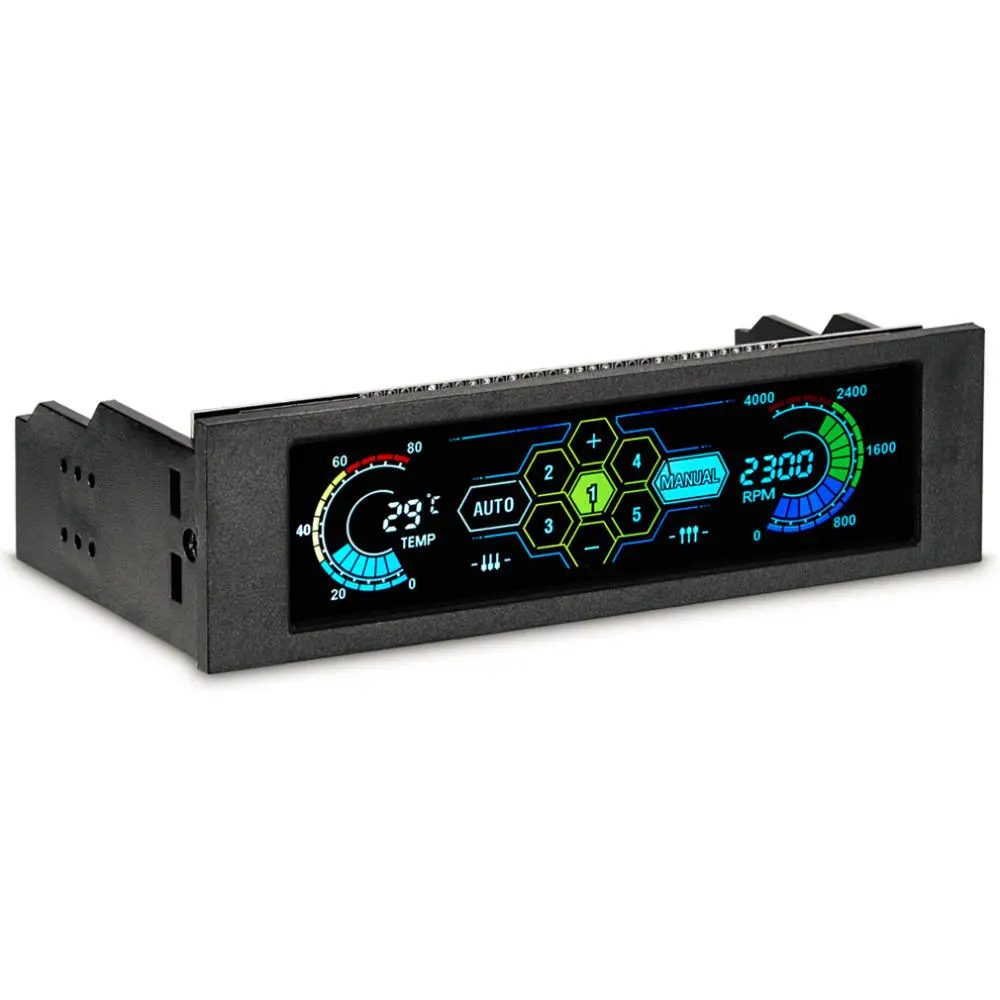 GIM KB-3 5.25 Color LCD PC Temperature Controller | CPU Cooling & Fan Speed Control